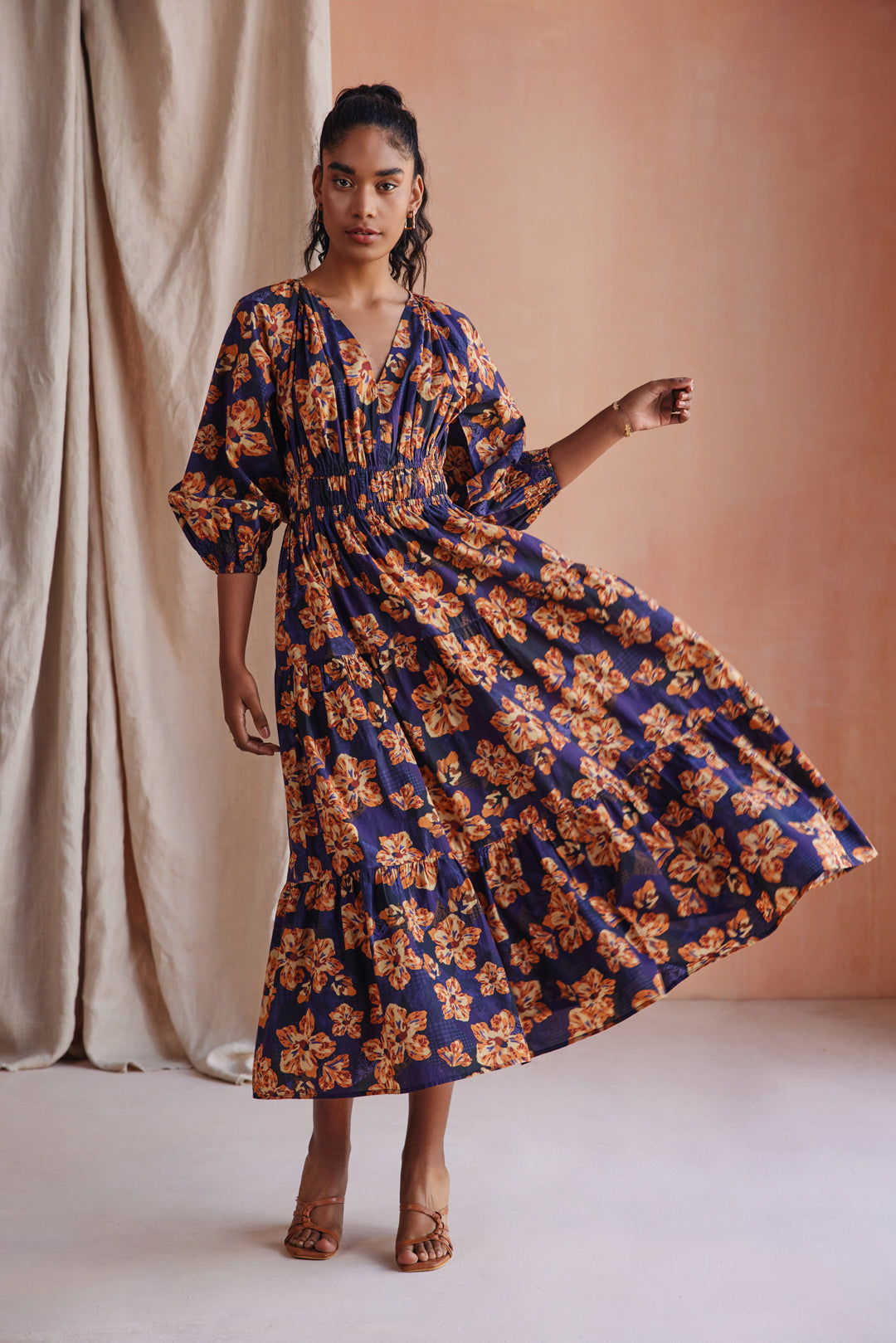 Delilah Floral Long Dress S Delilah Floral Long Dress S